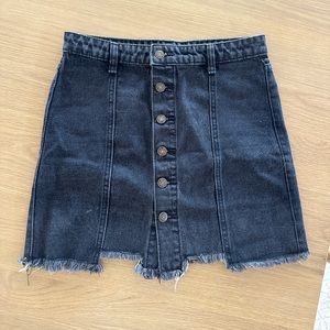 Black denim skirt by Sadie & Sage. Size small